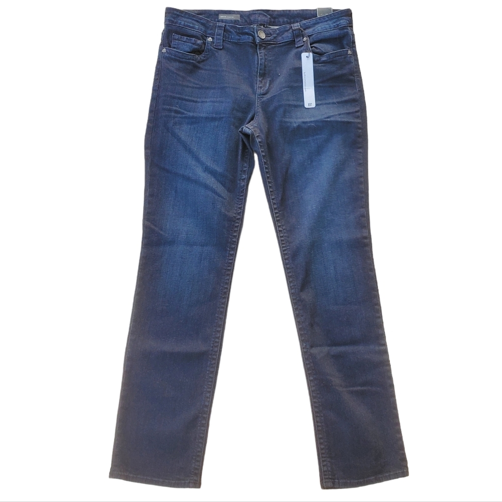 Kut From The Kloth Stevie Straight Leg Mid Rise Jeans Blue 14 NWT